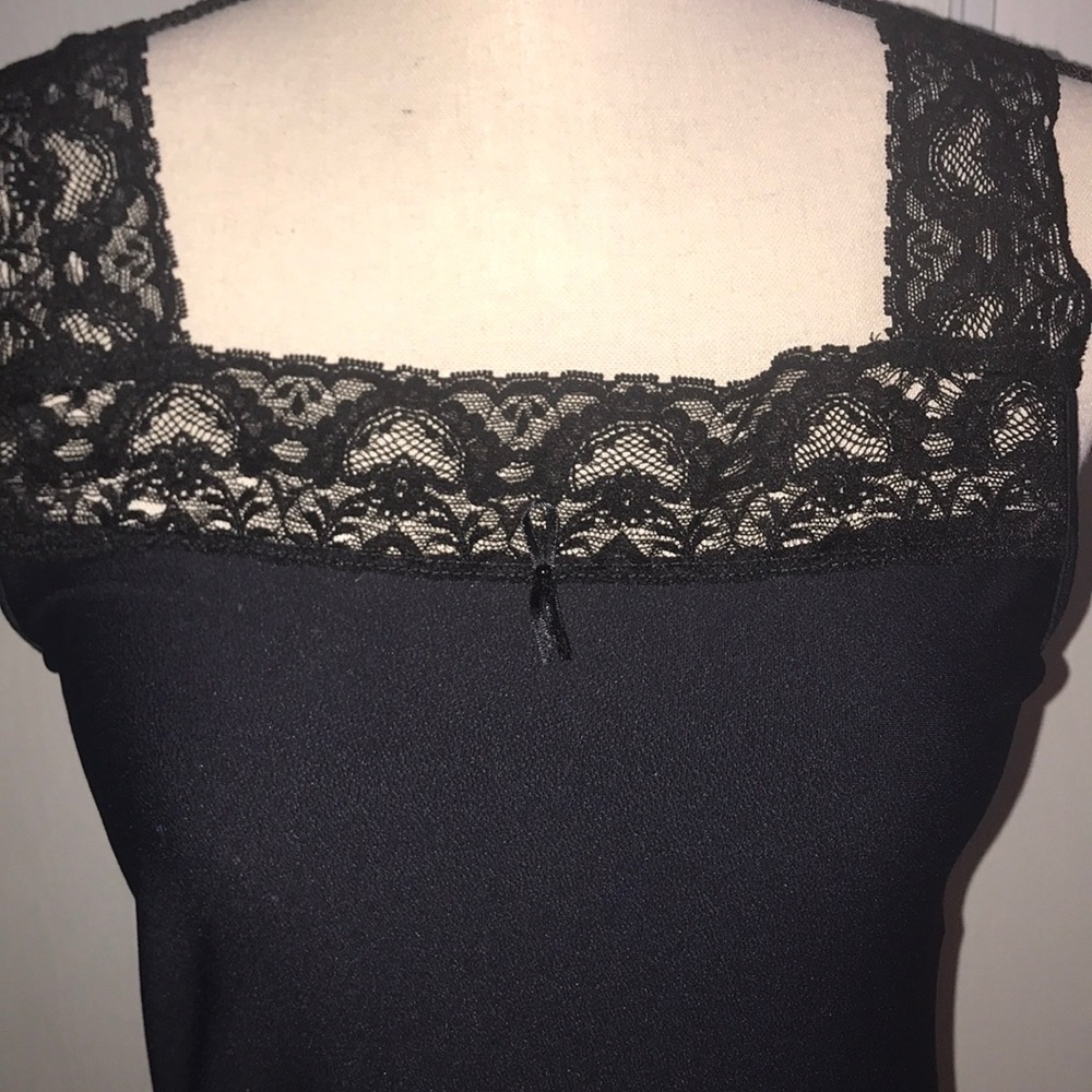 Black with lace camisole